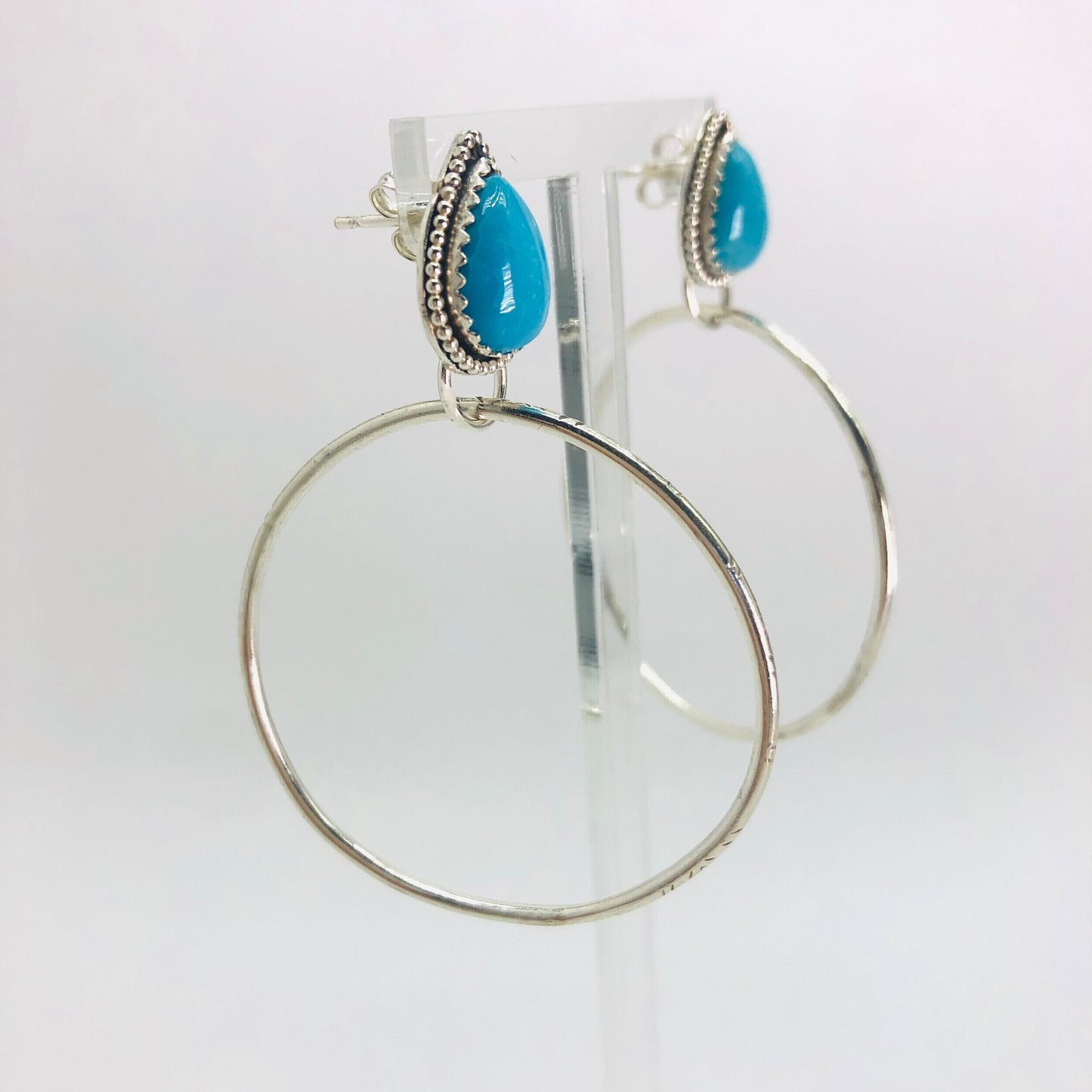 'Turquoise Tears' Hoops